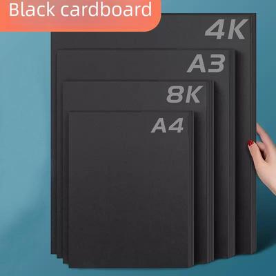 Thick Black & White A4/A3 Cardstock for Painting & Business Cards (4K/8K).