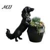 Petit Pot de Plante Vert Teckel à Poil Long Imprimé en 3D, Pot de Fleur Chien Mignon pour Cactus Plantes Succulentes d'Air Contenants Succulentes, Décoratif