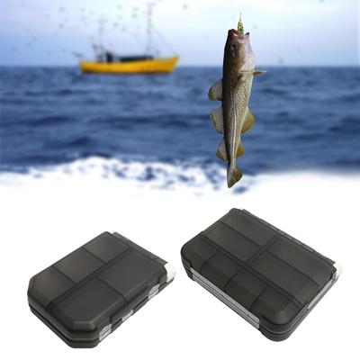 Double Sided Lure Hook Organizer Portable Fishing Tool Box Tackle Organizer Plastic Storage Cases Baits Accessory Box