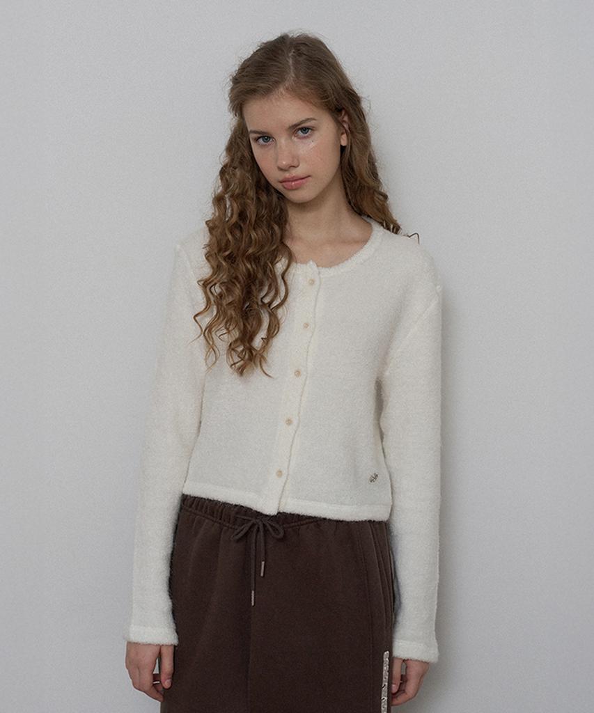 Sseomweeobeoteo Nutty Hairy Cardigan - Ivory
