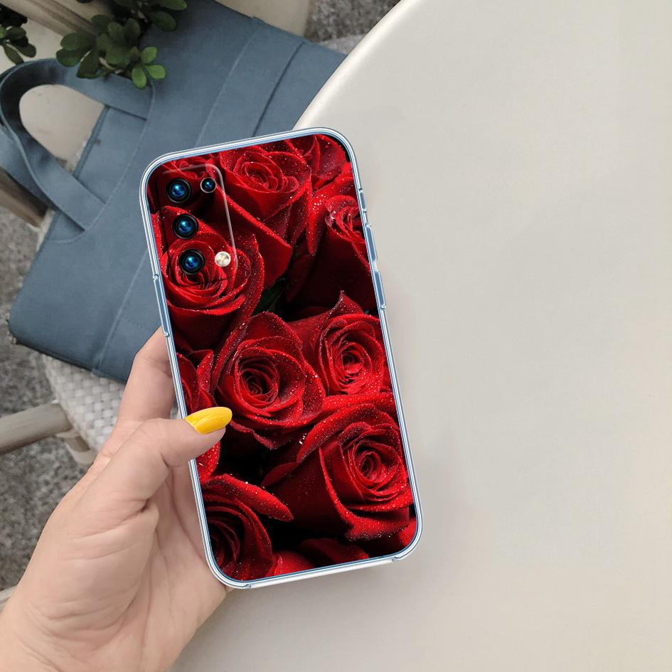 CJ17 Beautiful Roses Flower Soft Shell Transparent Phone Case for Motorola Moto G7 G8 G9 G84 G85 G73 G24 G15 Z2 Play Power Plus