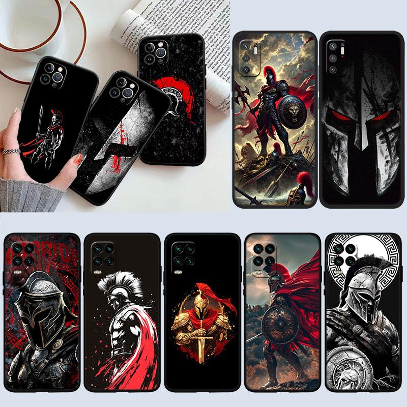 Spartan Warrior Shell Phone Case for Samsung Galaxy S20 S21 S22 Ultra FE Plus A21S A22 A24 A25 A26 A30 A30S A31