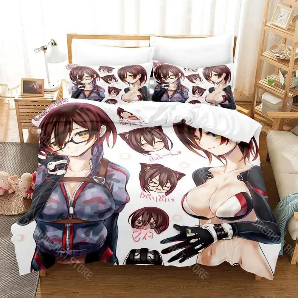 3D Print Roboco-san Bedding Set Single Twin Full Queen King Size Bed Set Adult Kid Bedroom Duvetcover Sets 3d Print Anime Bed