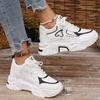 Damen Mode Plateau-Sneaker Lässige Sportliche Höhensteigernde Schuhe Atmungsaktives Mesh Rutschfeste Lauf- und Outdoor-Wanderschuhe