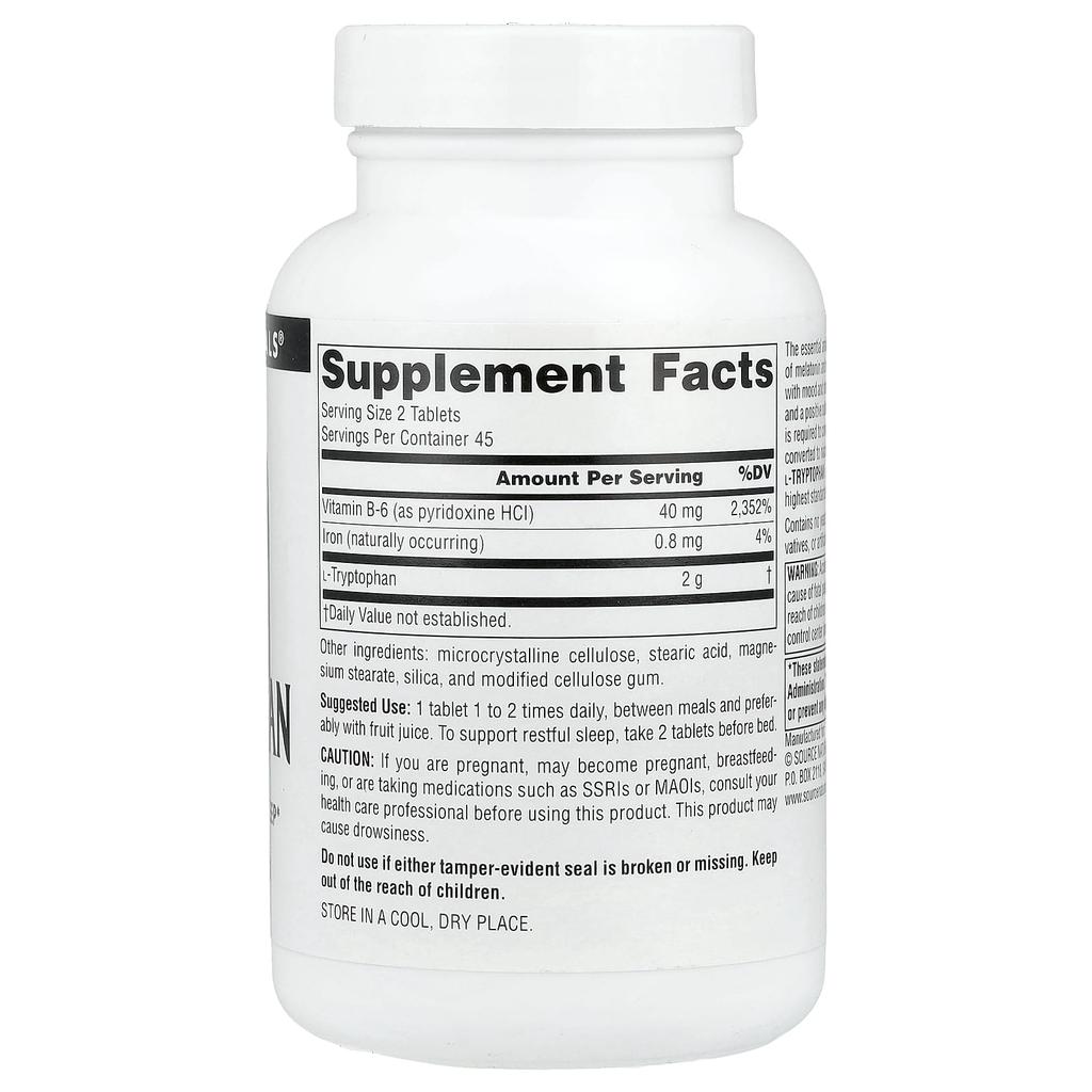 L-Tryptophan, 1,000Mg, 90 Tablets