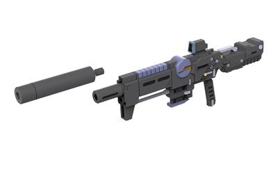 Kotobukiya Suportes de Modelismo Unidade de Arma 52 Rifle Stride Zero Comprimento total 84mm modelo de plástico M.S.G aprox. Não-escala