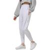 Nike Swoosh Fly Standard Issue Solid Color Drawstring Jogger Pants Women Bottoms Gray White DA6466-051