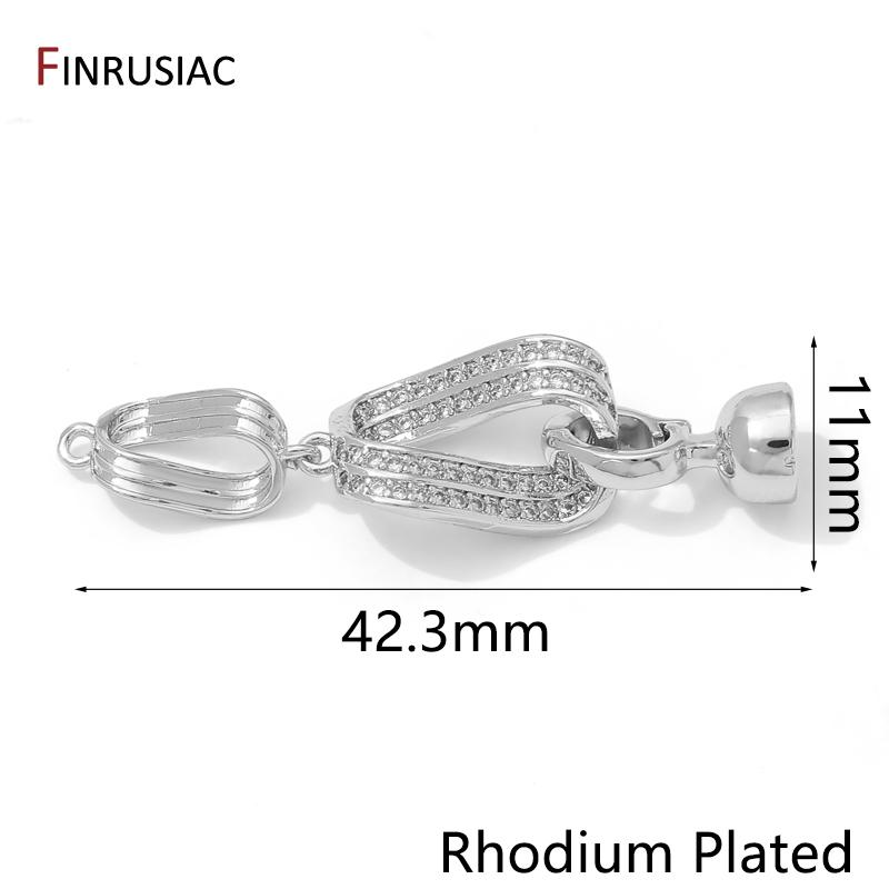 

14K Gold Plated Brass Irregular Shape Connector Clasps,Inlaid Zircon End Beads Fastener Lock For DIY Jewellery Making Supplies 1 piece