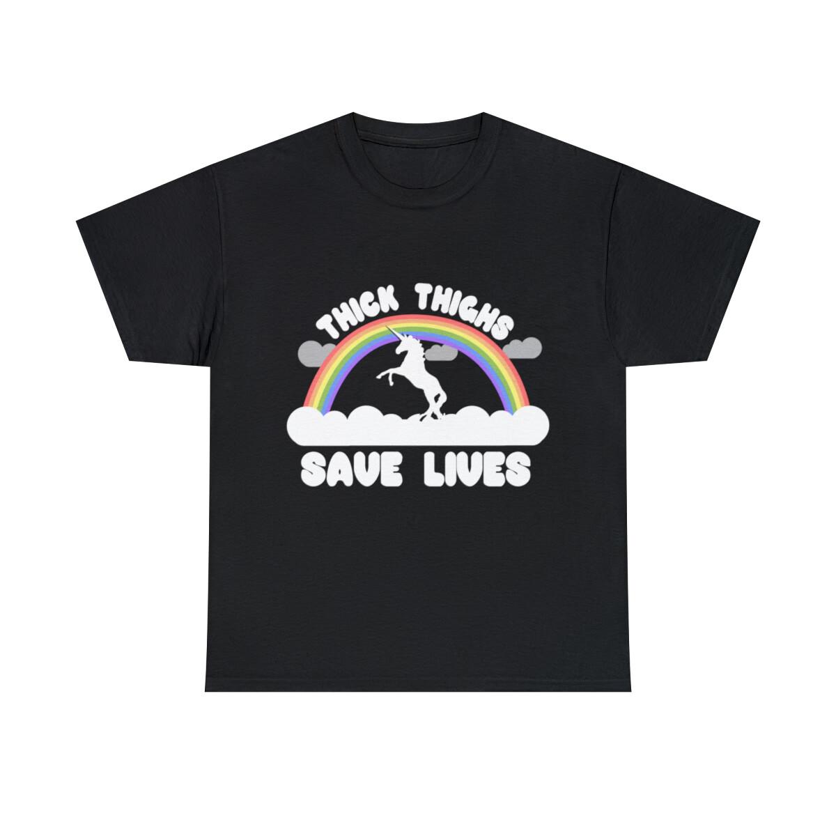 Thick Thighs Save Lives Graphic Tee Shirt, S-5XL XL
