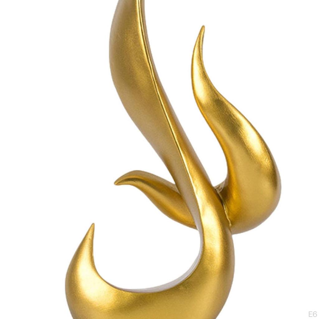 Abstract Flame Figurine for Desktop Display, Resin Sculpture Living Room And Bedroom