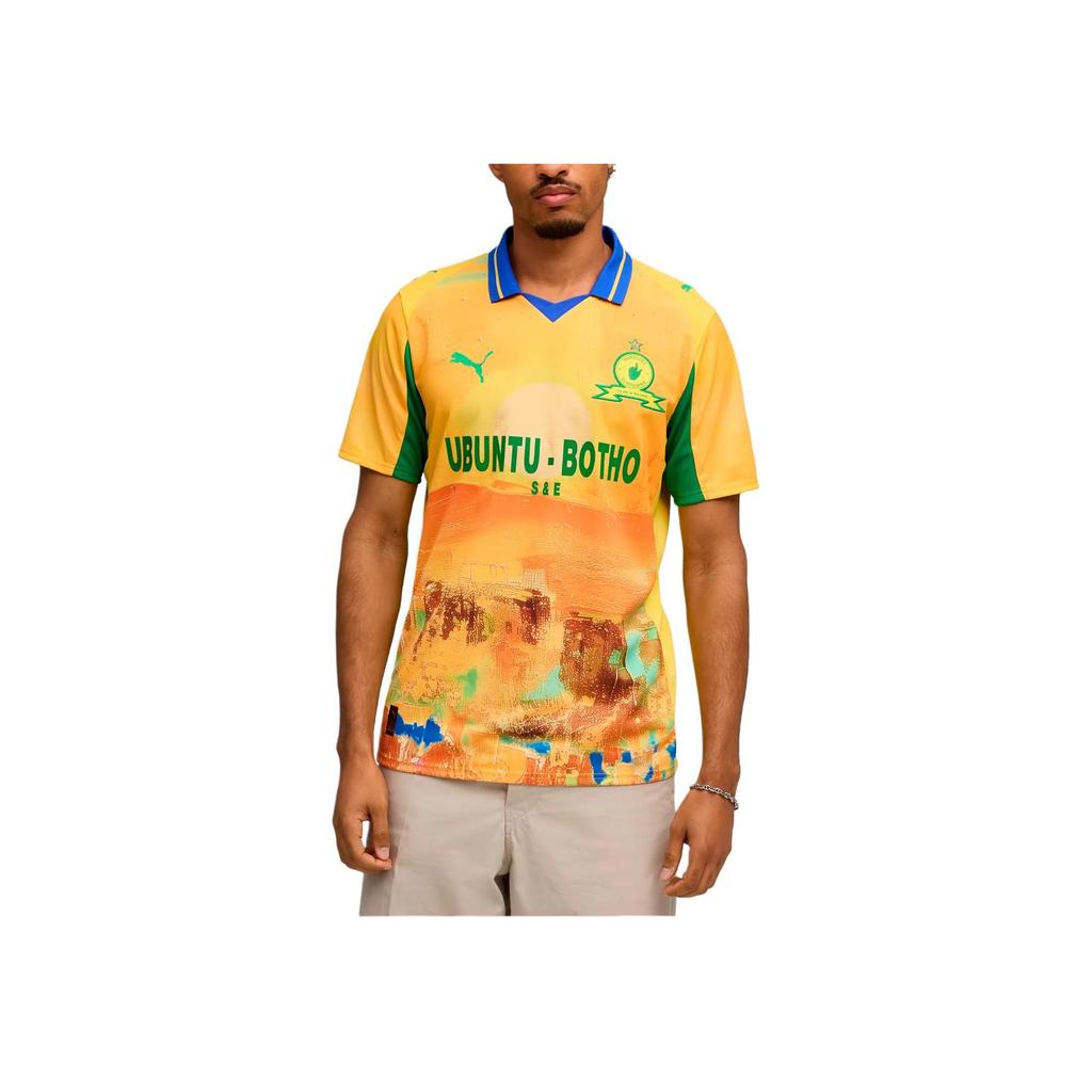 Puma x KidSuper MSFC Jersey Replica (Mamelodi Sundown) Pale Yellow/Fast Green Men Tops 782738-22