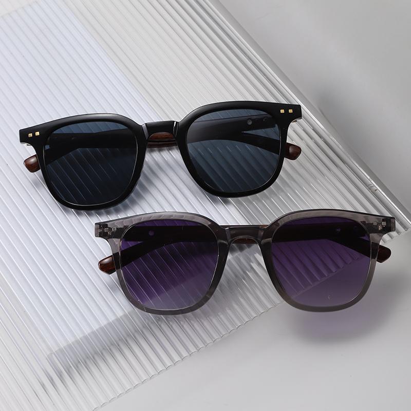 Fashion Wood Grain Leg Rice Nail Square Sunglasses For Men And Women UV Protection Sun Glasses Sunshade Eyeglasses