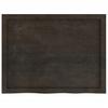 Vidaxl Półka, Ciemnobrązowa, 80X60X(2-6) Cm, Wykończone Drewno Dębowe
