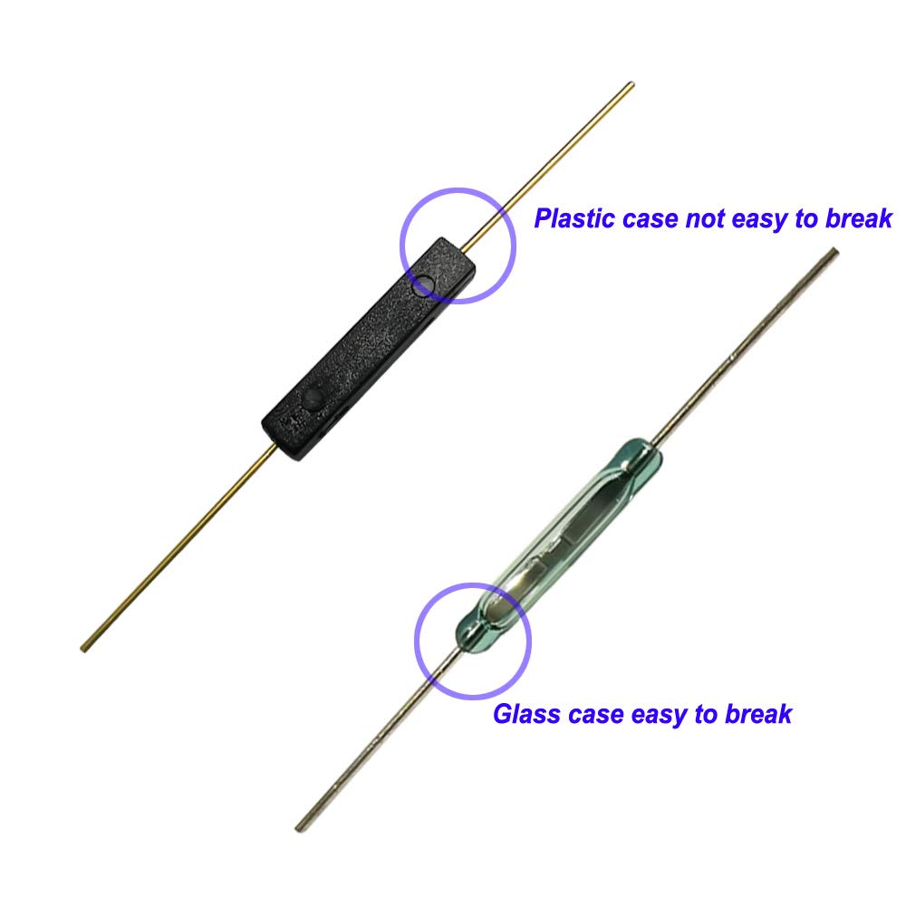Kiligen 10pcs Plastic Reed Switch Reed Contact Normally Open (N/O)