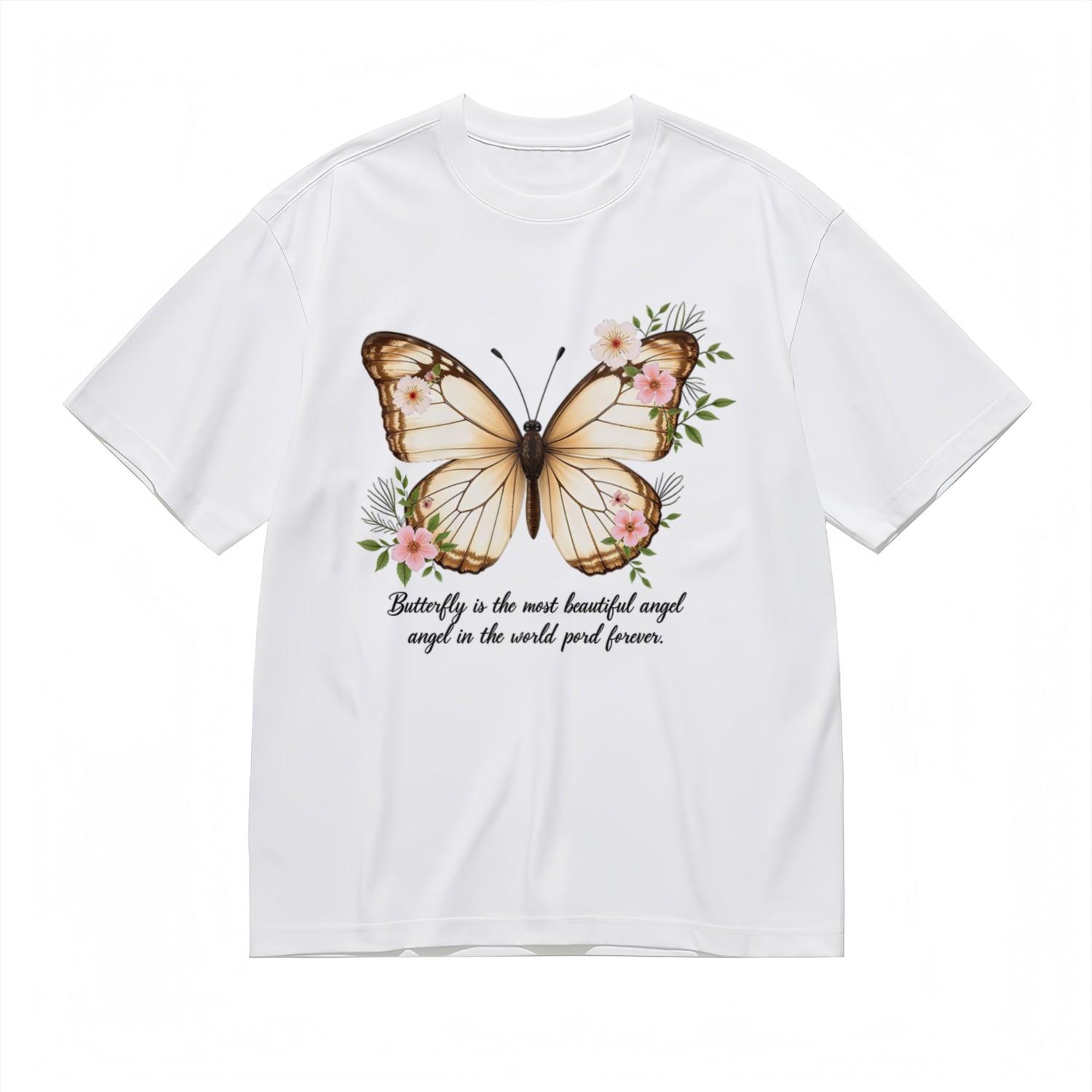 Women s Comfy All Season Fashion Classic T-Shirt Mens Womens Tees Top Pink Bloom Nature Design Tee 2XL