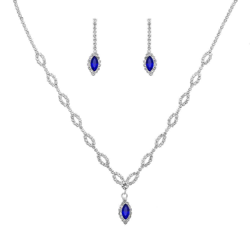 2024 Fashion Bridal Accessories Set: Gold Rhinestone Necklace, Earrings, Bracelet, and Ring