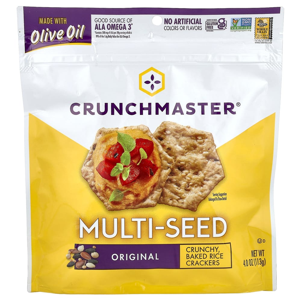 iHerb Multi Seed Crunch Baked Rice Crackers Original 113g (4oz)