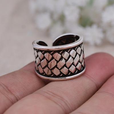 Retro Geometry Thai Silver Ladies Open Ring Promotion  Cheap Gift Never Fade Drop Shipping