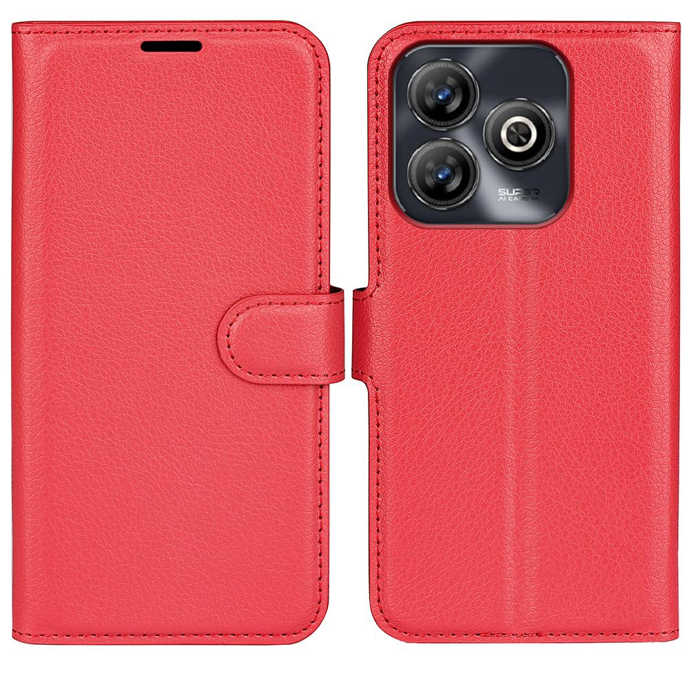 For ZTE Blade A75 4G Case Litchi Texture Shockproof Leather Wallet Phone Cover