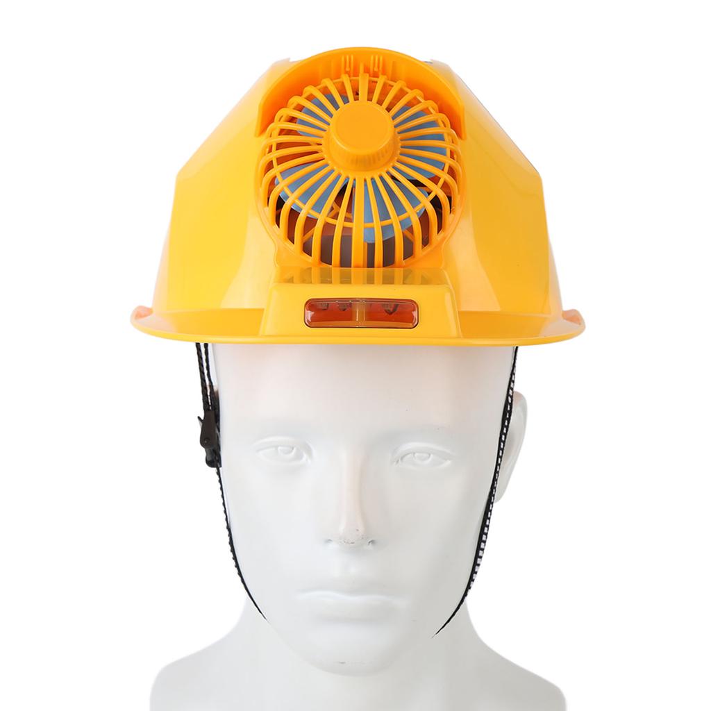 Hard Hat Double Fan Helmet with Light Solar Safety Helmet for Construction Home Improvement