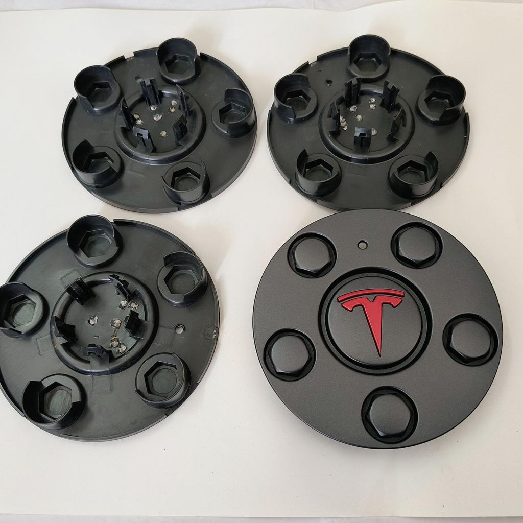 QPPU3 4 VNT. Tesla 2024 Model 3+ Highland 2024 Ratų centriniai dangteliai 18 colių Ratų centrinis dangtelis Nesugadinantis montavimas