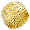 Glänzende Kristall High-End Anlaufgeschützte Mode Geometrische Offene Vergoldete Edelstahlringe für Damen Ehering Schmuck Geschenke