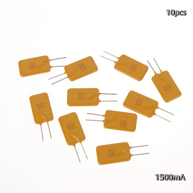 10Pcs Pptc Self-Recovery Fuses 250V 20Ma-800Ma 1A 1.5A 2A 3A Plug In Self Resettable Fuse Diy Accessories
