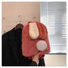 2025 Cute Rabbit Ears Backpack: Japanese & Korean Harajuku Style, Large Capacity, Fuzzy Crossbody Bag for Girls