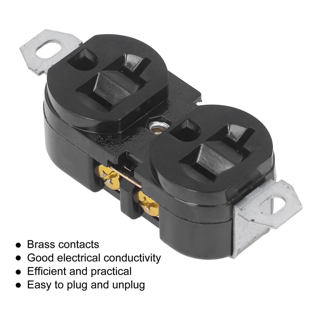 Double Industrial Plug Socket American Generator Plug for Electrical Applications 20A 125V