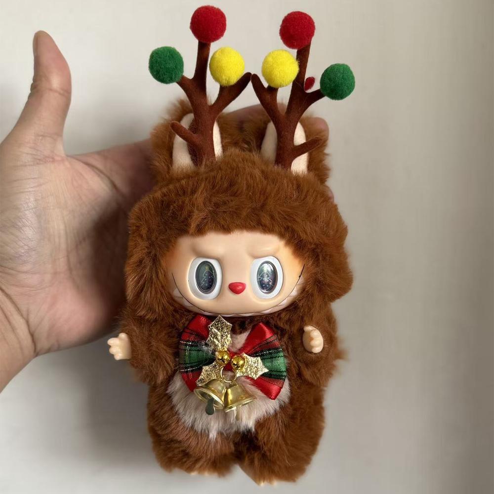 Christmas Elk La Bu Doll Zimomo 2 Monster Vinyl Face Doll Children'S Toy Festival Birthday Christmas Gift Desk Collection Decoration