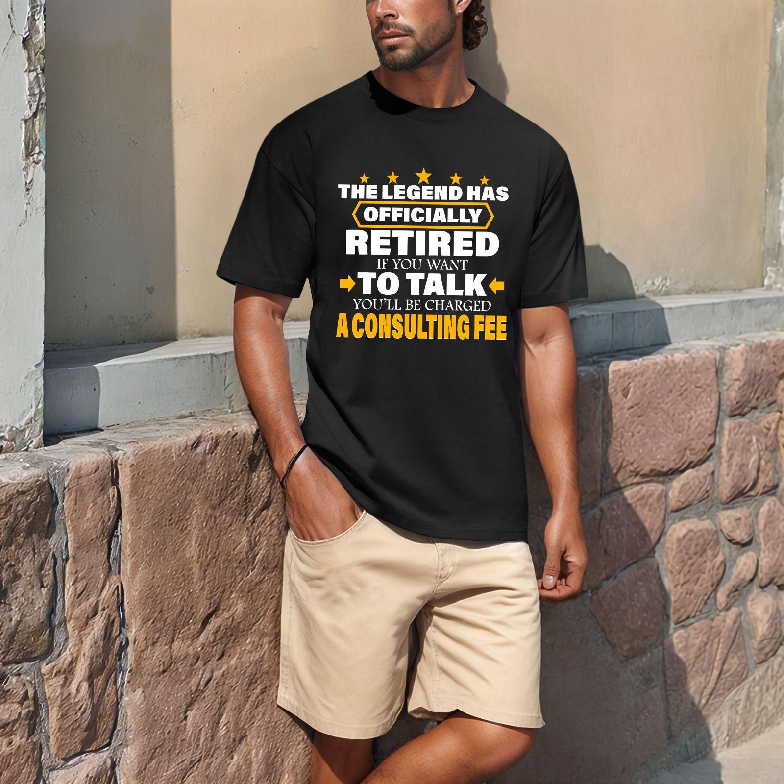 

Мужская популярная футболка с принтом, круглым вырезом и коротким рукавом M чёрный