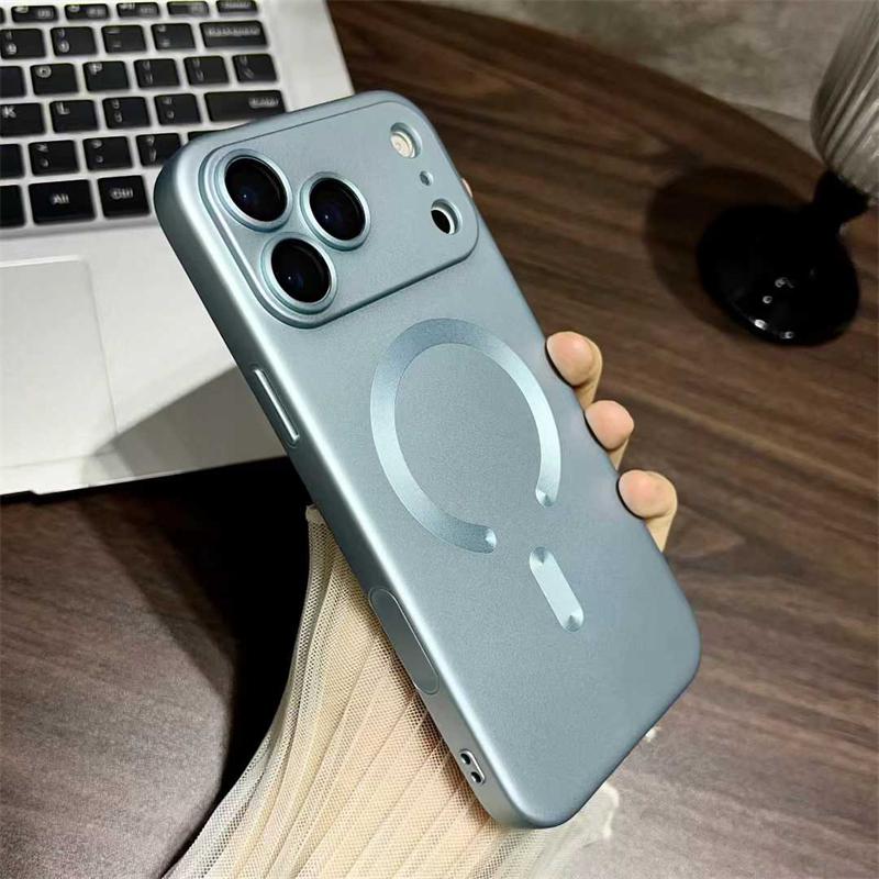 Luxus Flüssigmetall Lack Magsafe Hülle für iPhone 17 Pro Max 17 Air 17 Pro 17 Weiche TPU Hülle