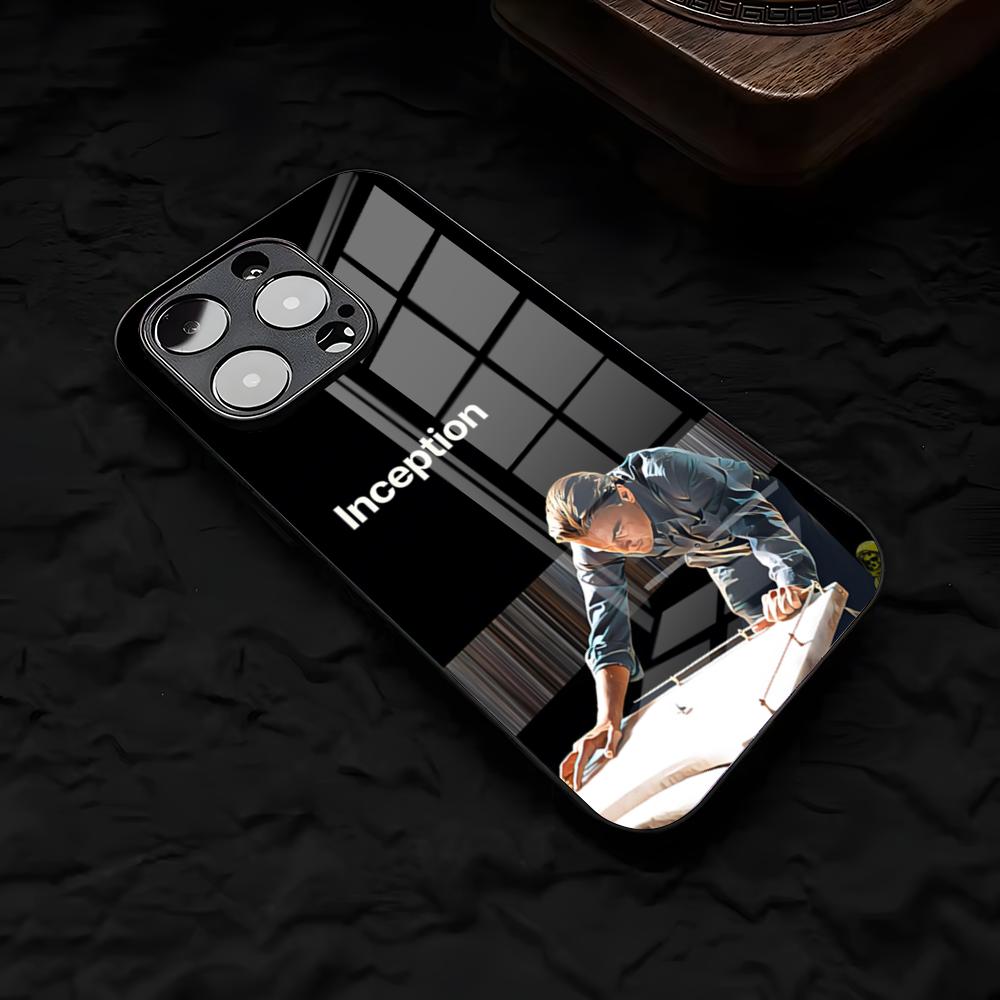 W-works I-Inception Phone Case For IPhone 17 Air 16 E Pro Max 15 14 13 Mini 12 Pro 11 Max Plus Black Glass Cover