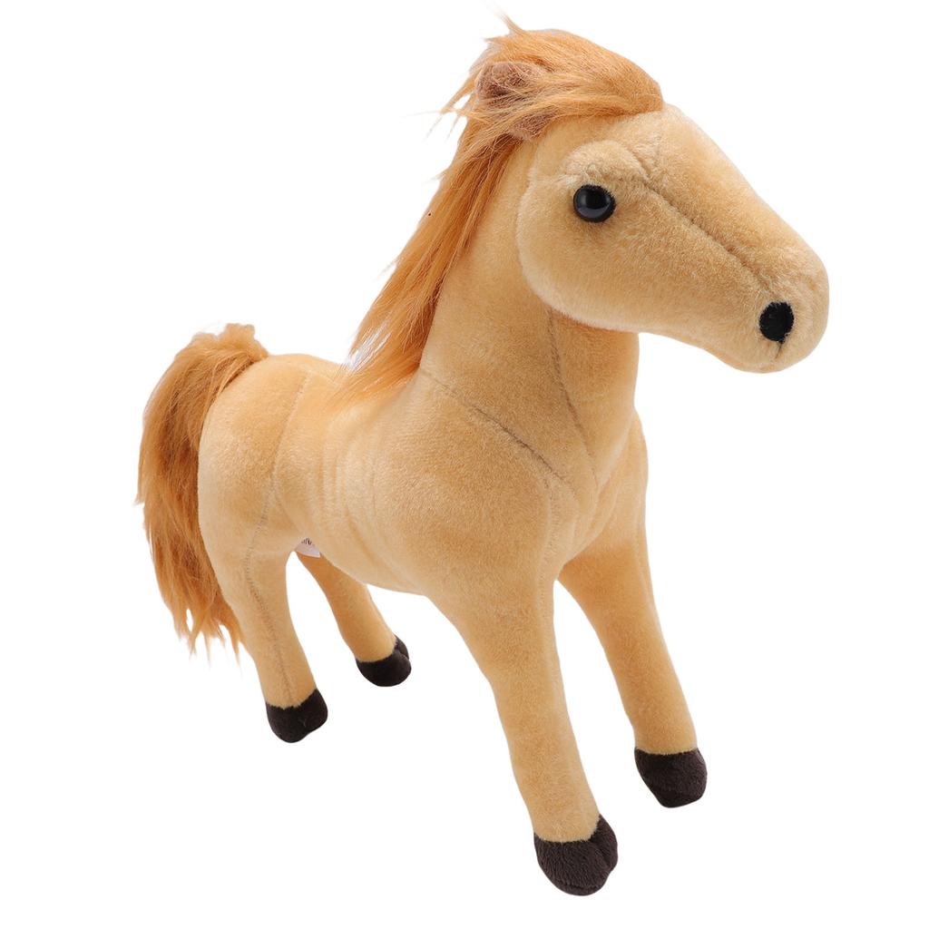 Horse Plush Toy Realistic Soft Comfortable Multifunctional Horse Stuffed Animal Doll for Sofa Bed