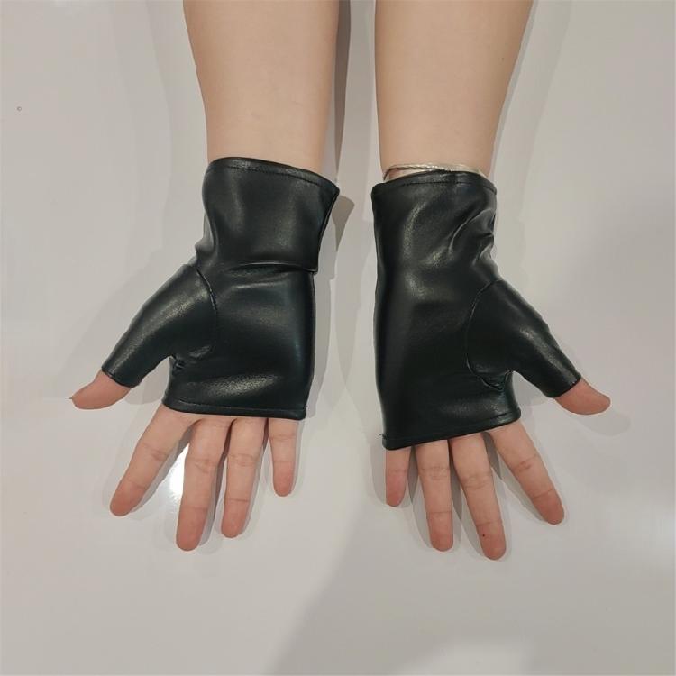 Lightweight Fingerless Gloves Punk Edge Decor Breathable Fabric For Extended Outdoor Use