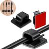 20/40Pcs Cable Clips Self Adhesive Cord Management Black Wire Holder Organizer Clamp Self-adhesive Car Wire Clip Accessories