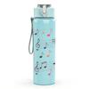 1PC Vintage Music Sheet Note Print 750ml Color Plastic Sports Water Bottle Leakproof Flip Straw Lid Suitable for Sports Office Home Use