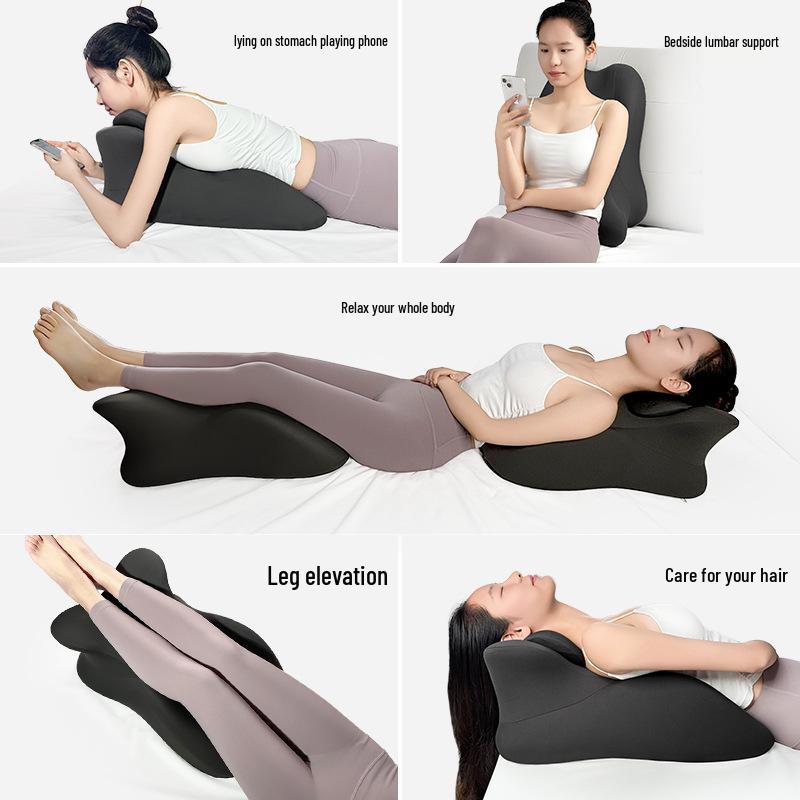 Multi-Use Heating Pillow: Face-Down, Headboard Recliner, Leg Support, Back Support, Sleep, Read, or Phone Play Comfortably.