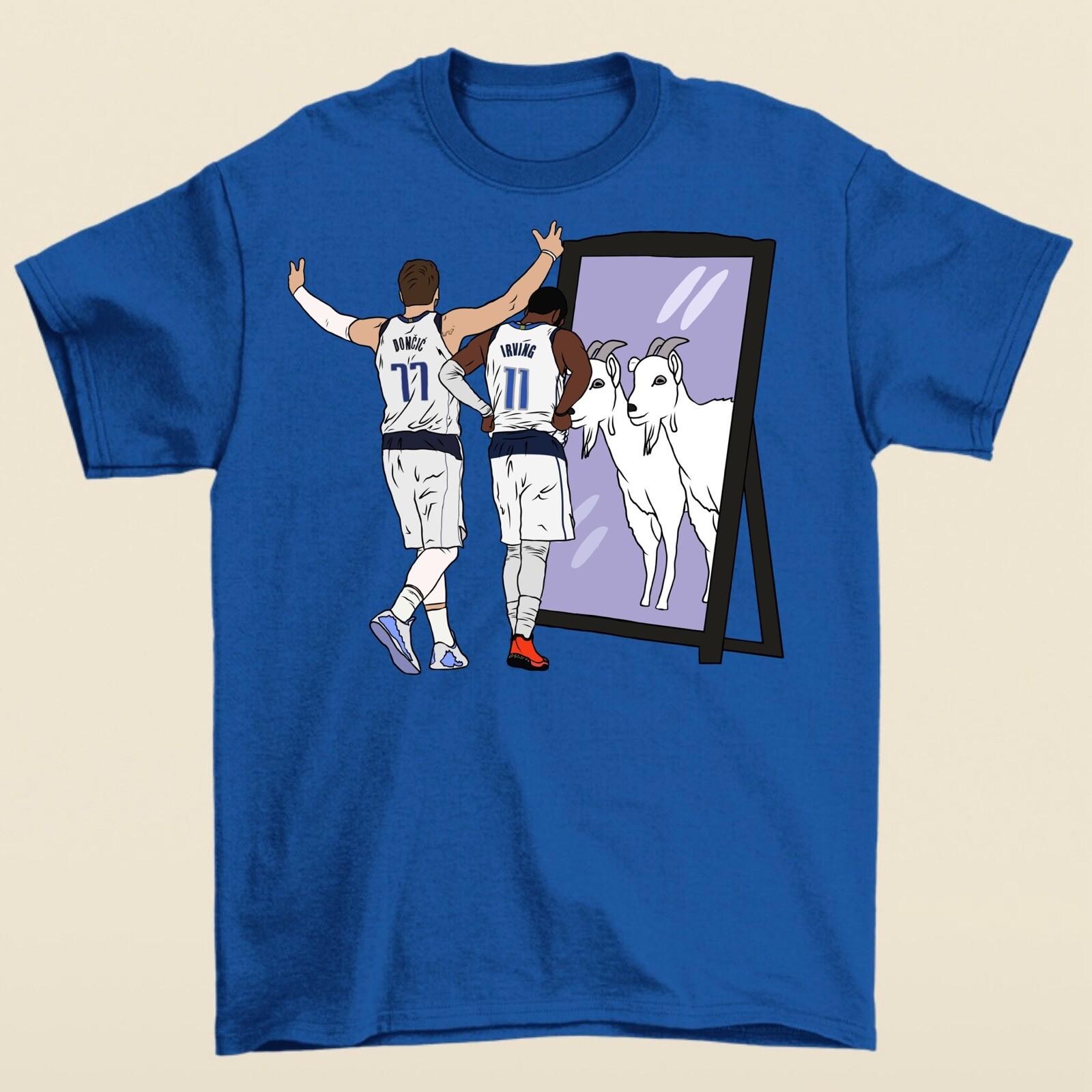 Luka Doncic and Kyrie Irving Mirror GOATs T-shirt S