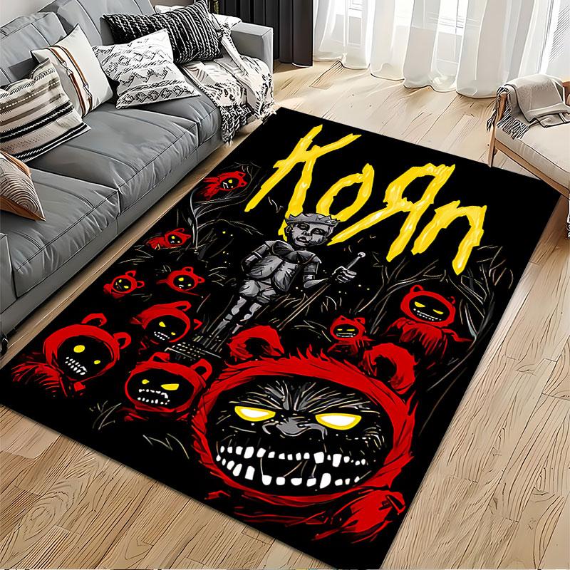 Eerie Cartoon Design Rug suitable as a non-slip mat for the living room or bedroom sofa