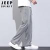 JEEP SPIRIT Men's Summer Ice Silk Loose Straight Pants