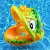 Adorable Cartoon Car Baby Swim Ring Thickened With Steering Wheel And Horn For Toddlers Water Play