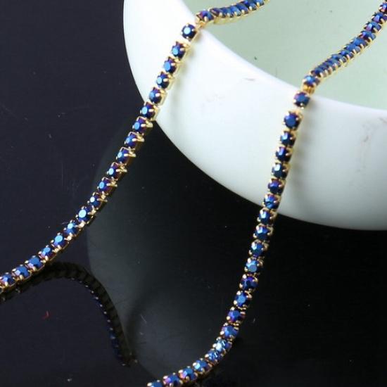 2.1 Yards DIY Bling Crystal Rhinestone Chain Trim Sewing Crafts Decoration Trim