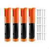 4 Pieces Fishing Rod Holder Pole Tube Stand Single Hole Rack with Screws for Ship Marine