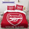 Arsenal F Custom Name Pattern Bedding,Quilt Set Quilt Cover Pillowcase Home Birthday Gift(1 * Duvet Cover + 2 * Pillowcase, Without Core)