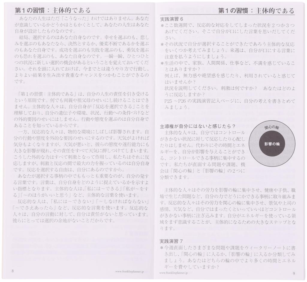 Franklin Planner Organizer "7 Habits" Slim, January 2026 Start, Navy, 86523