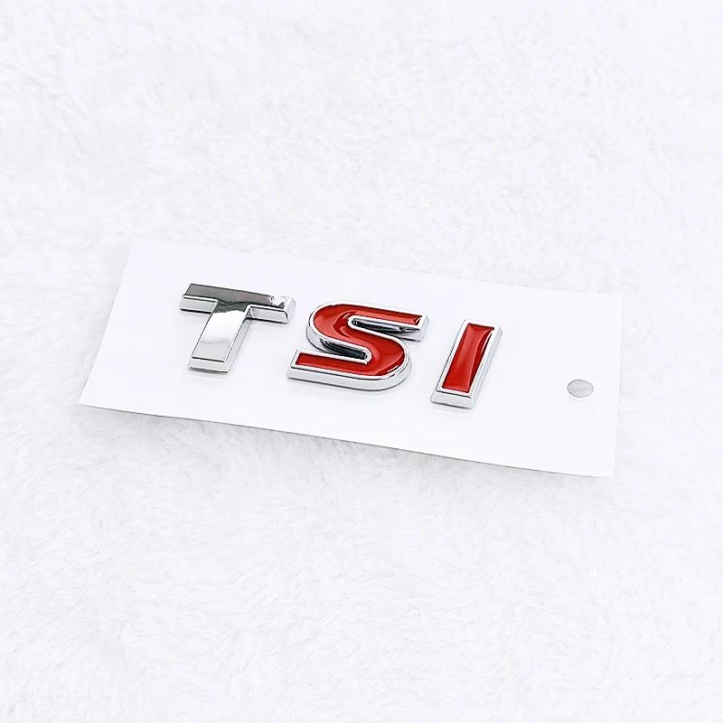 3D ABS Chrome Black Logo TSI Emblem Letters Car Trunk Badge For VW TSI Sticker Accessories