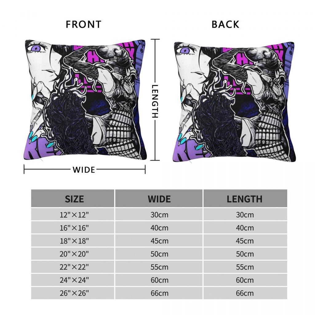 Chainsaw Man Reze Bombs Devil Square Pillow Cases Anime Cushion Cover Funny Decor Pillowcase For Home 45X45Cm