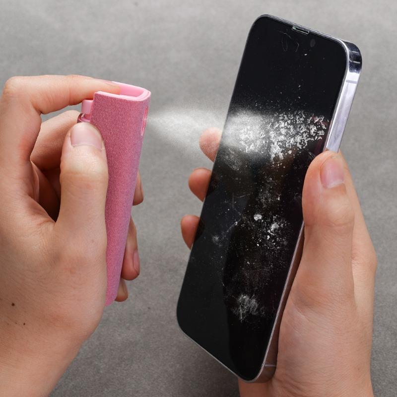 2 in 1 Touch Screen Mini Screen Cleaner Spray Empty Bottle Set Dust Remover Polish Cleaning Tools for Phone Laptop Cleaning Kit
