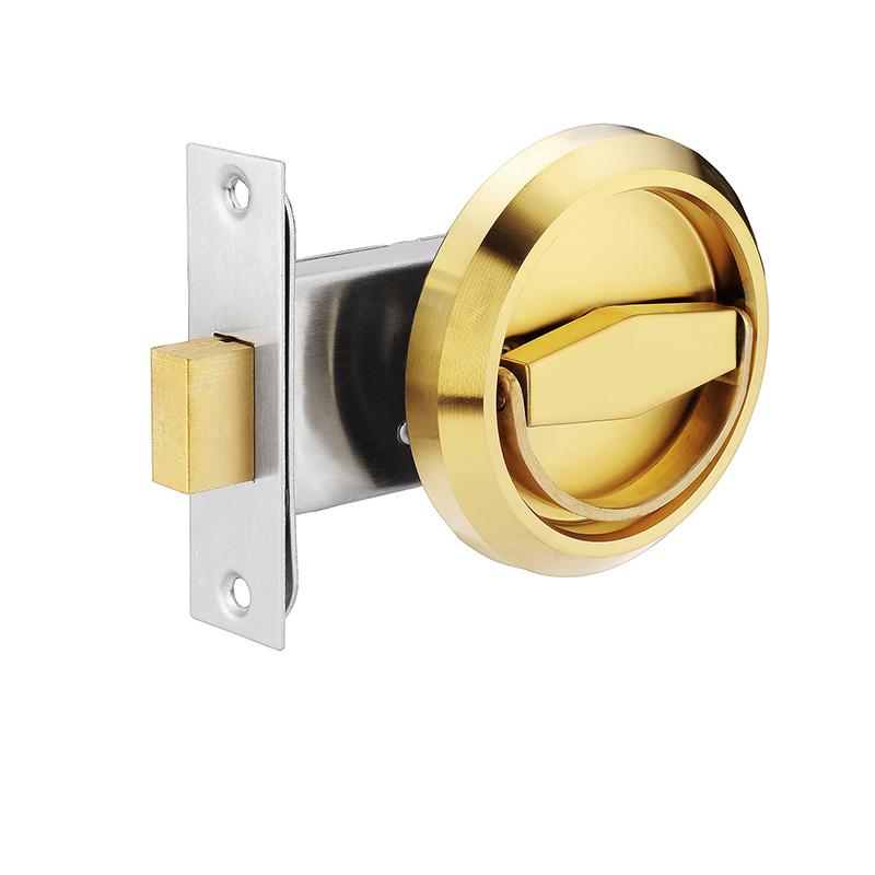 Скрытая дверная ручка-замок Невидимая утопленная Односторонняя ручка-кольцо Замок из нержавеющей стали